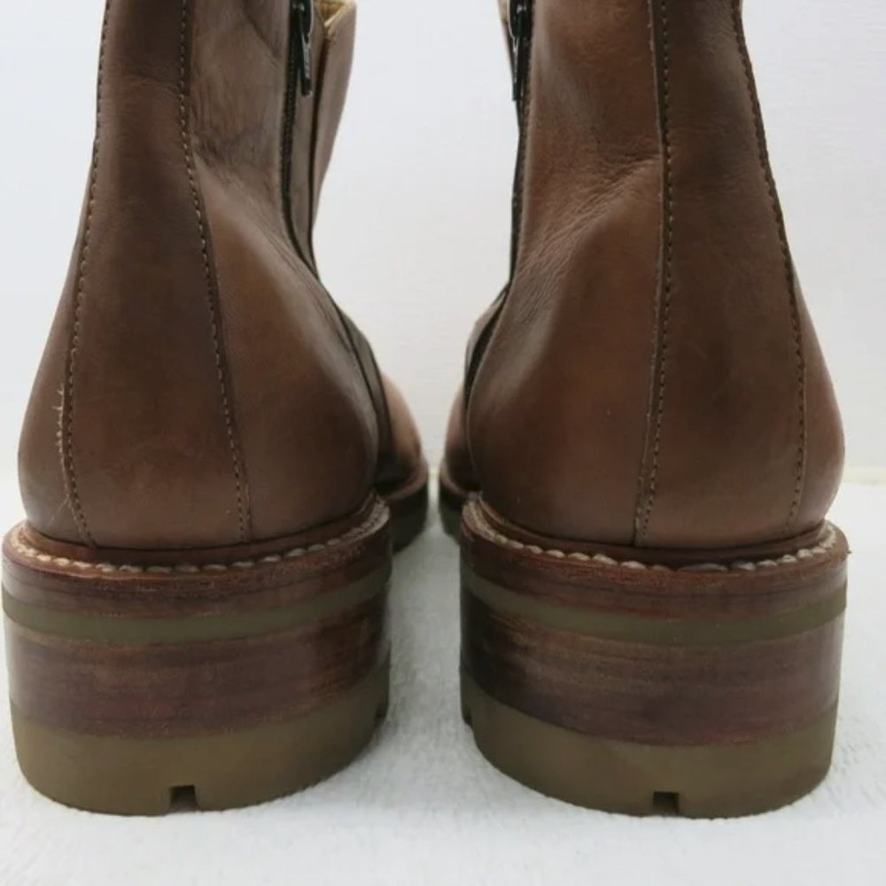 Frye Oil Tanned Leather Boots Zippered British Tan Men's Footwear Comfort Sz16 D - Picture 3 of 8